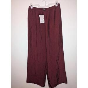 J.Crew Women’s Burgundy Wide Leg Pants Size L/XL New with Tags